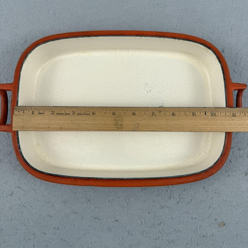 Dansk Orecast Rectangular Skillet Lid Baker Orange Quistgaard JHQ As-Is - Picture 11 of 13